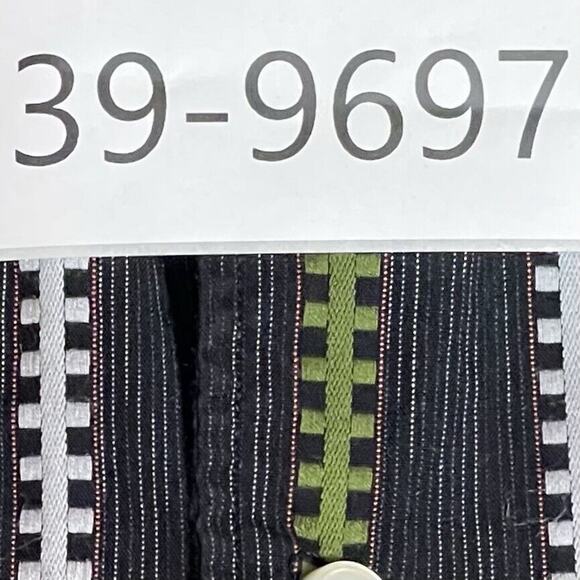 Tommy Bahama Shirt Mens Large Green Long Sleeve Striped Button Up Casual Cotton - Picture 13 of 13